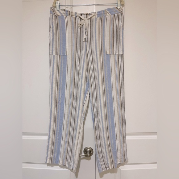 Land and sea linen/rayon pull on pants, with drawstring & pockets like new sz S - Picture 1 of 5